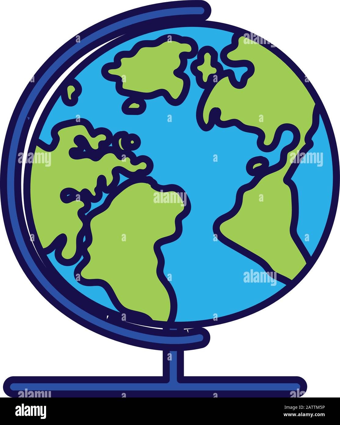 back to school education globe map planet geography icon vector ...