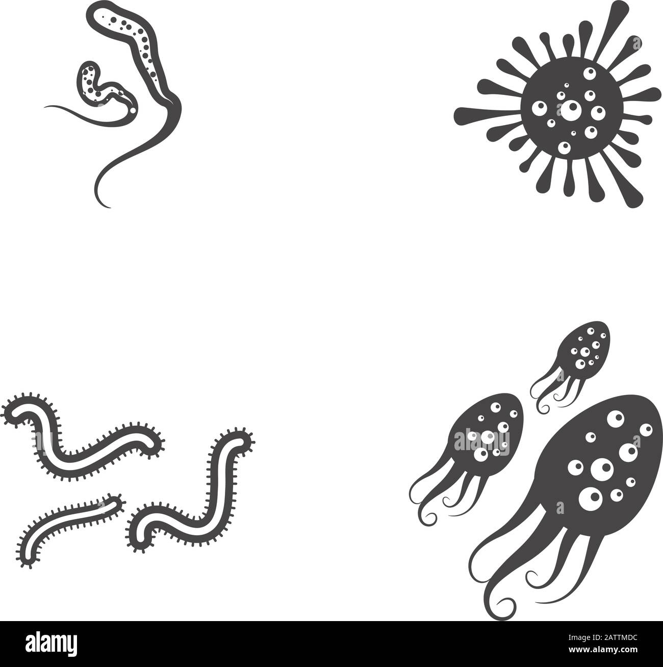 Virus vector illustration icon template design Stock Vector