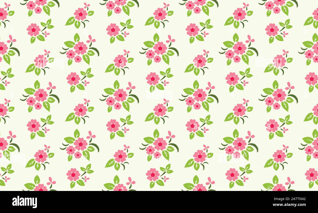 Simple flower for spring, with leaf and floral elegant pattern ...