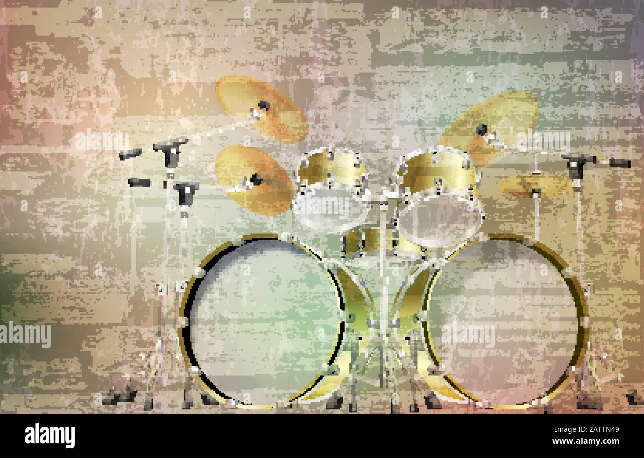 abstract gray grunge vintage sound background drum kit Stock Vector ...