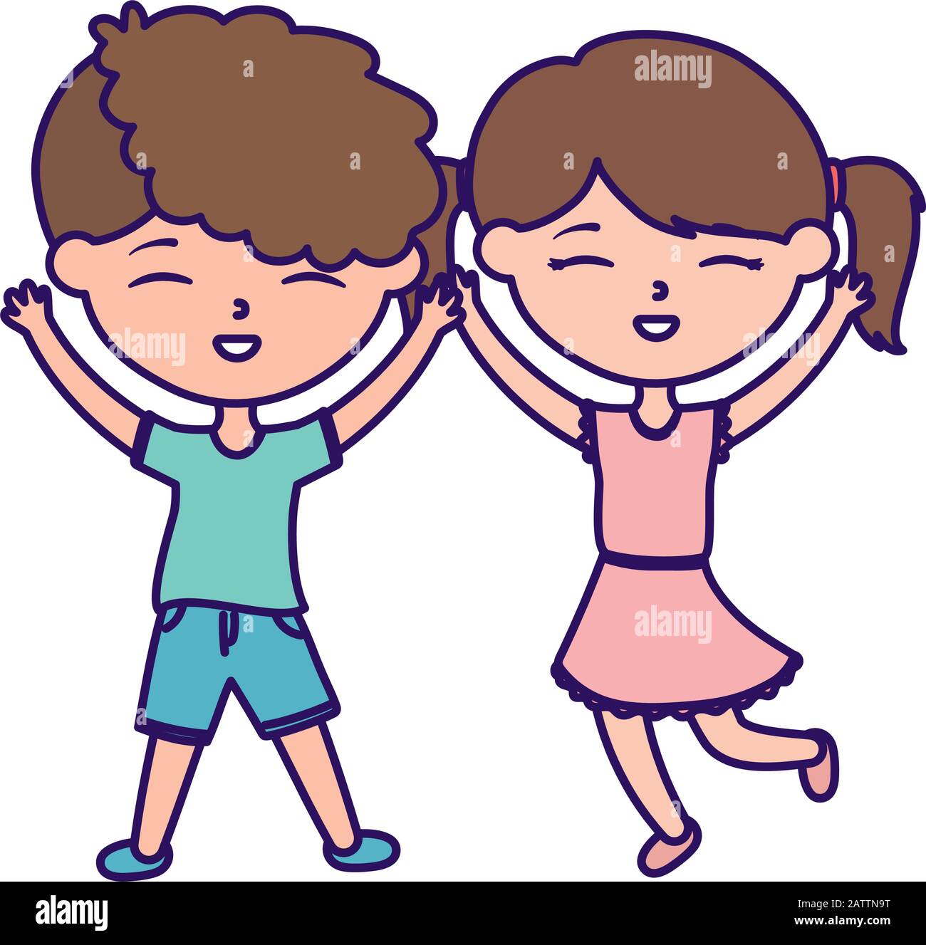 Happy Childrens Day Little Boy And Girl Celebration Excited Cartoon Vector Illustration Stock Vector Image Art Alamy Happy Childrens Day Little Boy And Girl Celebration Excited Cartoon Vector Illustration Stock Vector Image Art Alamy