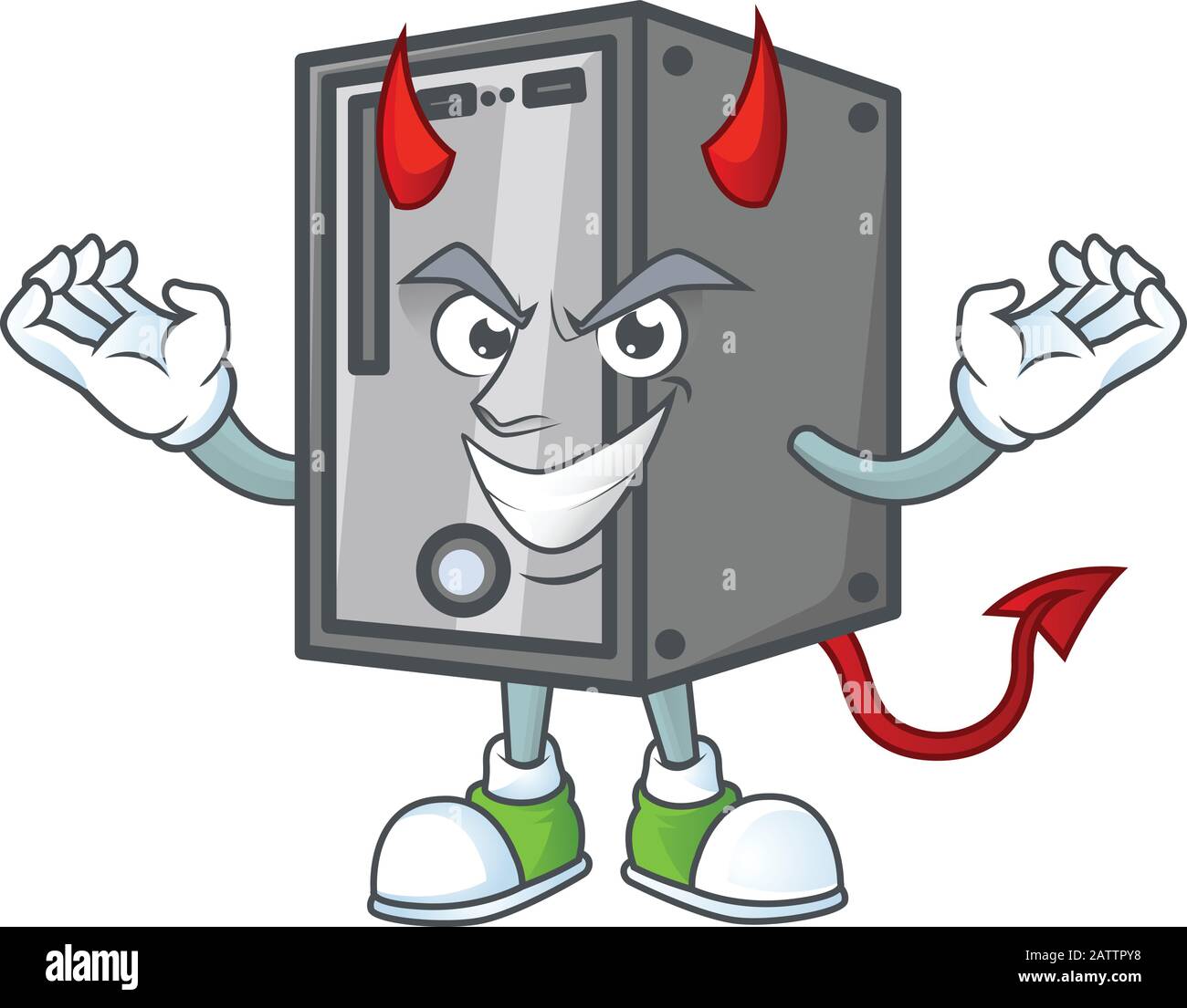 A cruel devil CPU Cartoon character design Stock Vector Image & Art - Alamy