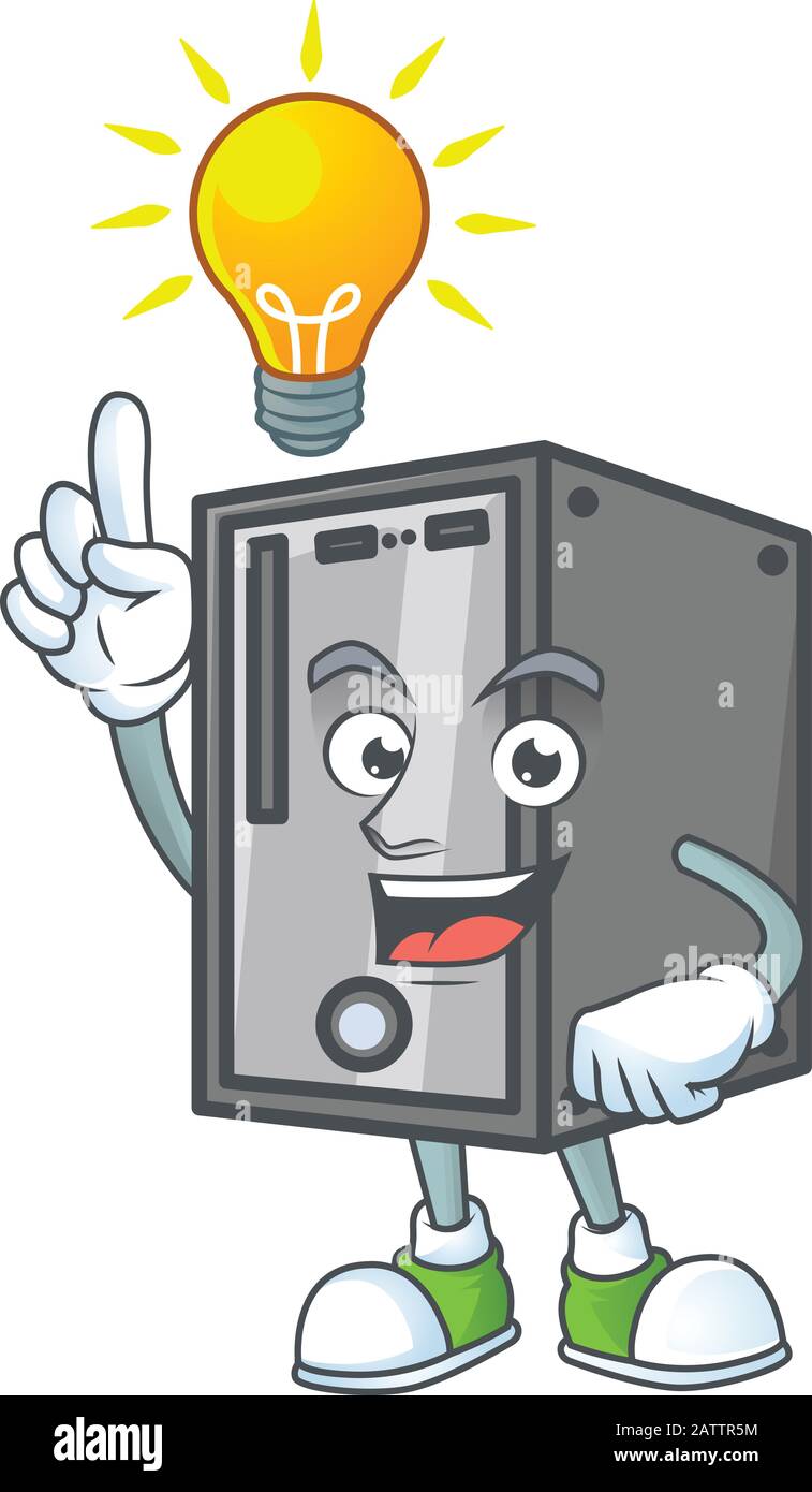 Smart CPU cartoon character has an idea Stock Vector Image & Art - Alamy