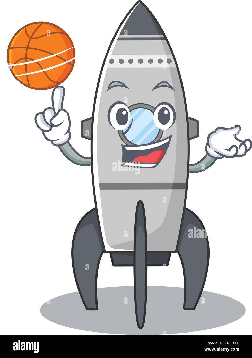 A mascot picture of rocket cartoon character playing basketball Stock  Vector Image & Art - Alamy