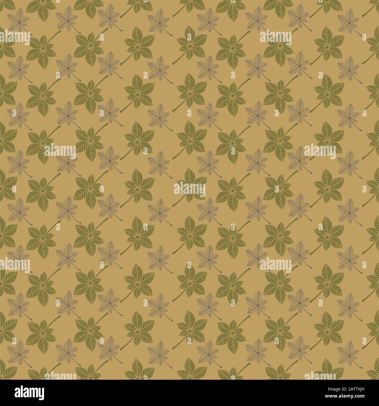Seamless patterns or background with two colour leaf Stock Photo