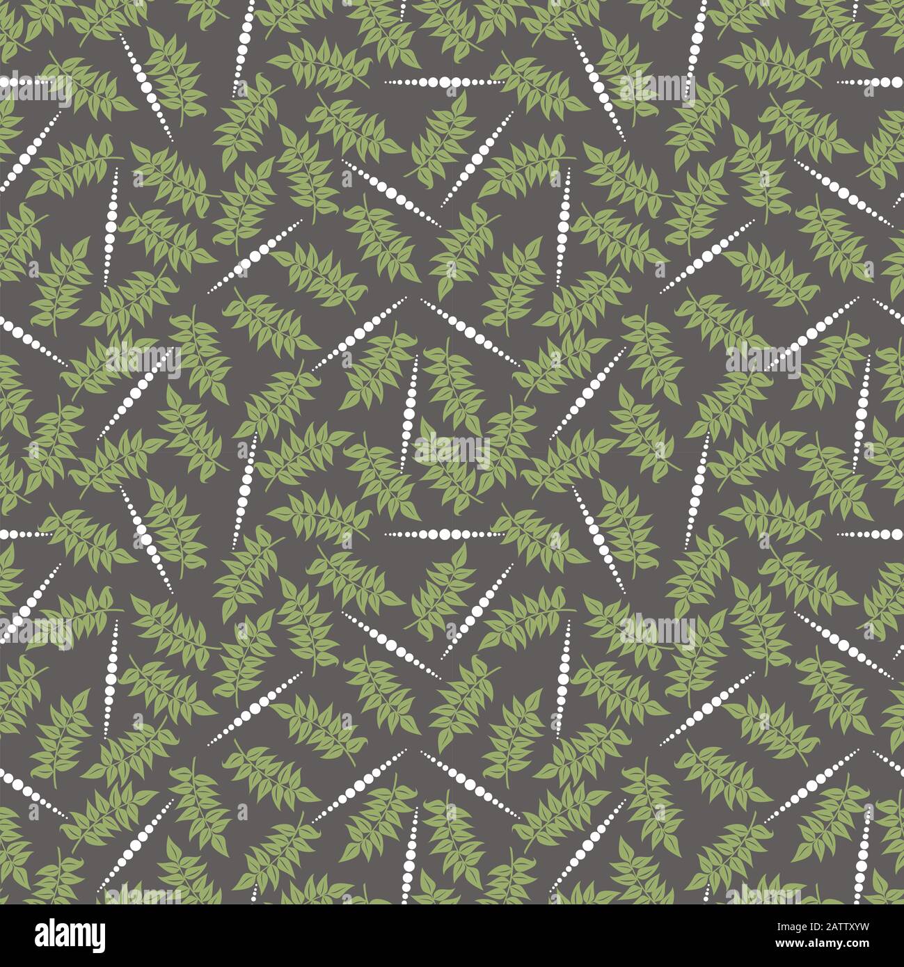 Seamless pattern or background of leaf and geometric Stock Photo