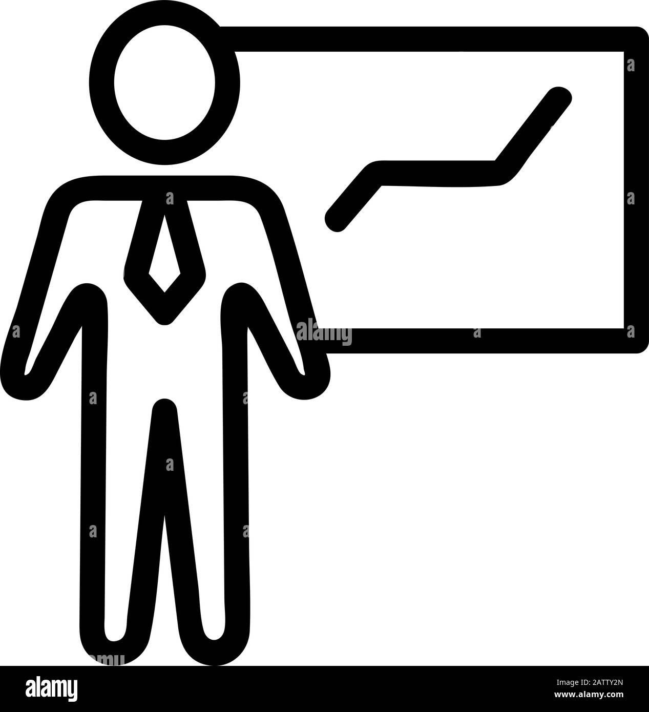 Manager presentation icon vector. Isolated contour symbol illustration ...