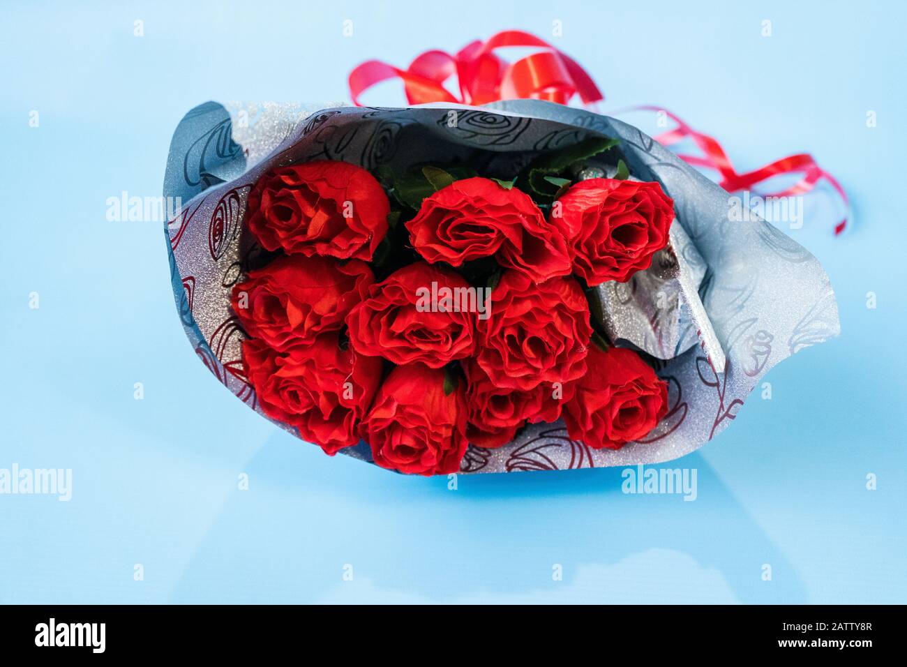 bouquet of red roses isolated on white background Stock Photo - Alamy