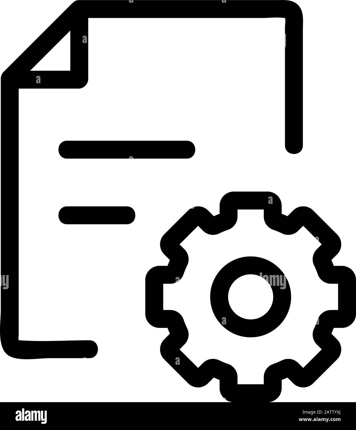 Set up the document icon vector. Isolated contour symbol illustration ...