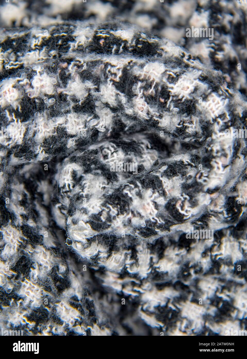 Fabric with goose foot pattern. Crumpled fabric background Stock Photo