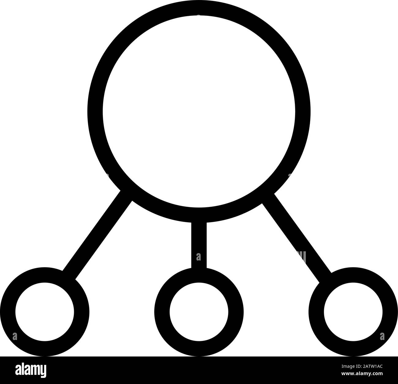 Chart structure icon vector. Isolated contour symbol illustration Stock ...