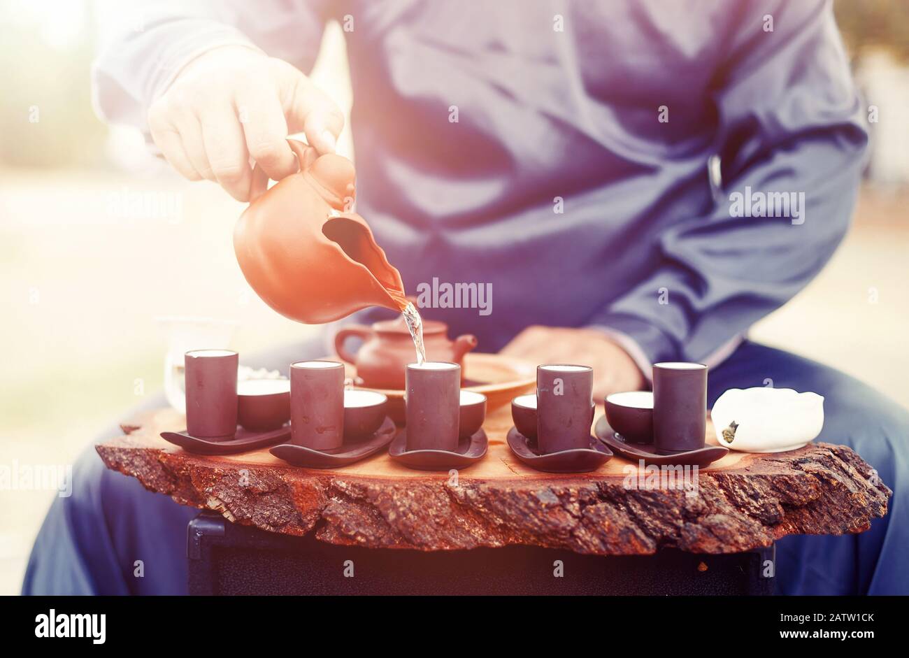 Cold Tea Ritual Tea ceremony japan monk hi-res stock photography and images - Alamy