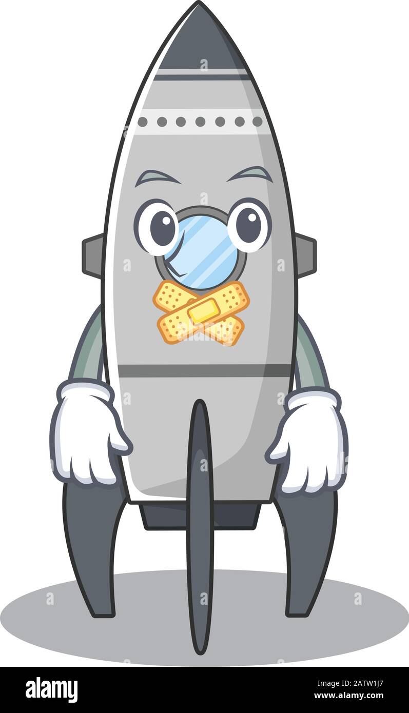 cartoon character design rocket making a silent gesture Stock Vector