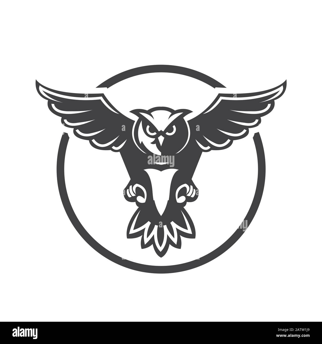 Owl icon vector in modern flat style for web, graphic and mobile design Stock Vector