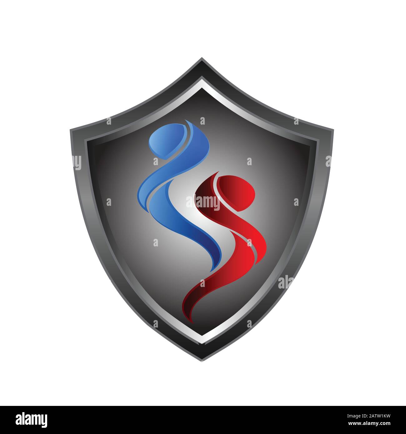 Shield with wings as a USA heraldic symbol for design. Vector version is available,eps 10 Stock Vector