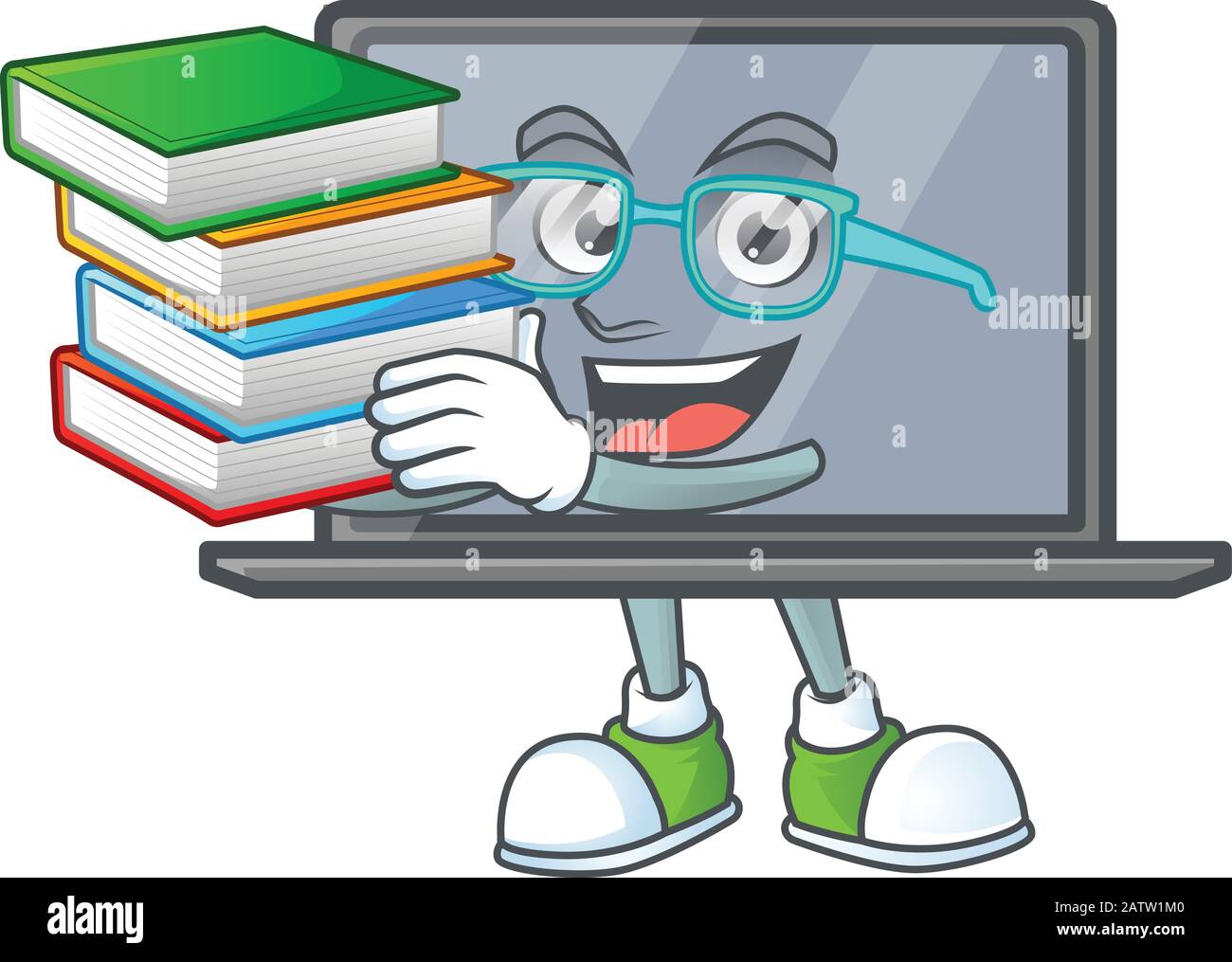 A brainy clever cartoon character of monitor studying with some books Stock Vector Image & Art - Alamy A brainy clever cartoon character of monitor studying with some books Stock Vector Image & Art - Alamy