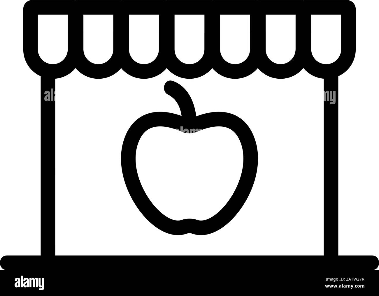 Store health food icon vector. Isolated contour symbol illustration