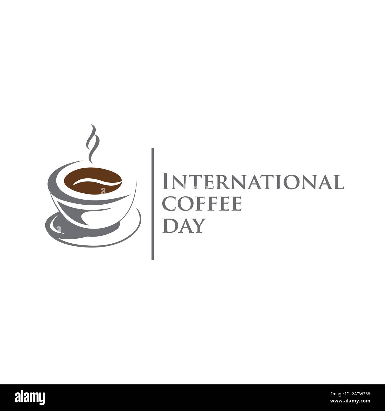 International Coffee Day. 1 October. Food event concept. Lettering