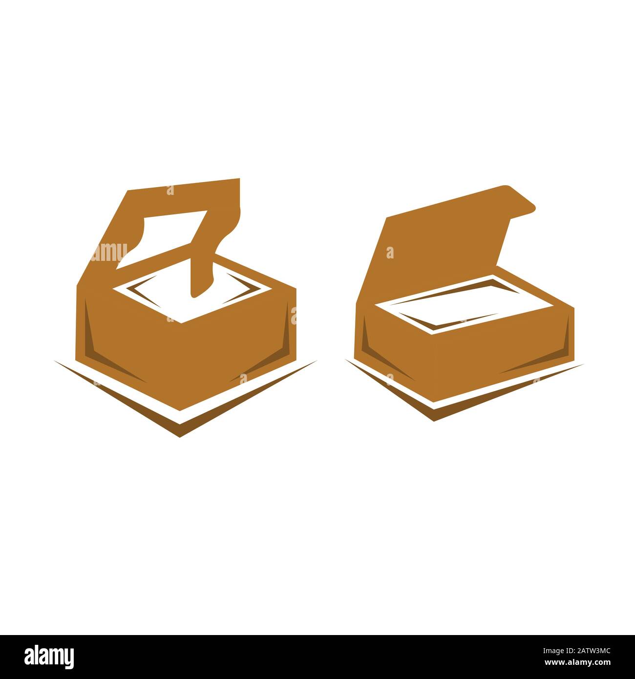 A box icon in modern style. High quality black outline image for web site design and mobile apps. Stock Vector