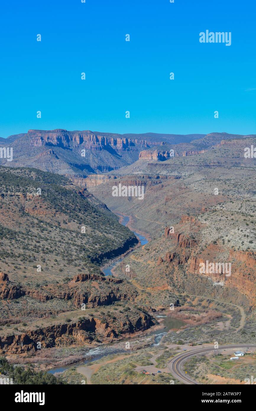 Scenic Beauty of Salt River Canyon in Gila County, Tonto National ...