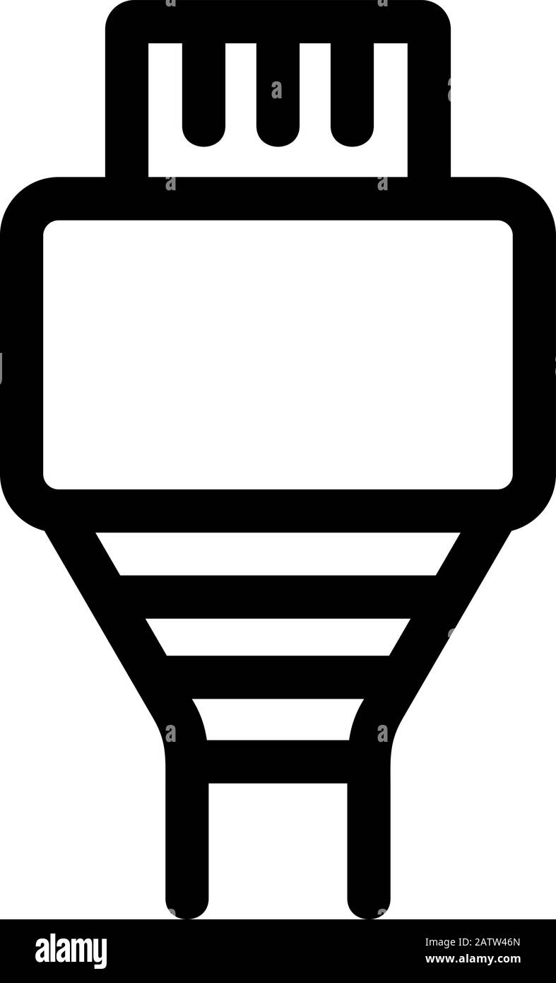 cable internet icon vector. Isolated contour symbol illustration Stock ...