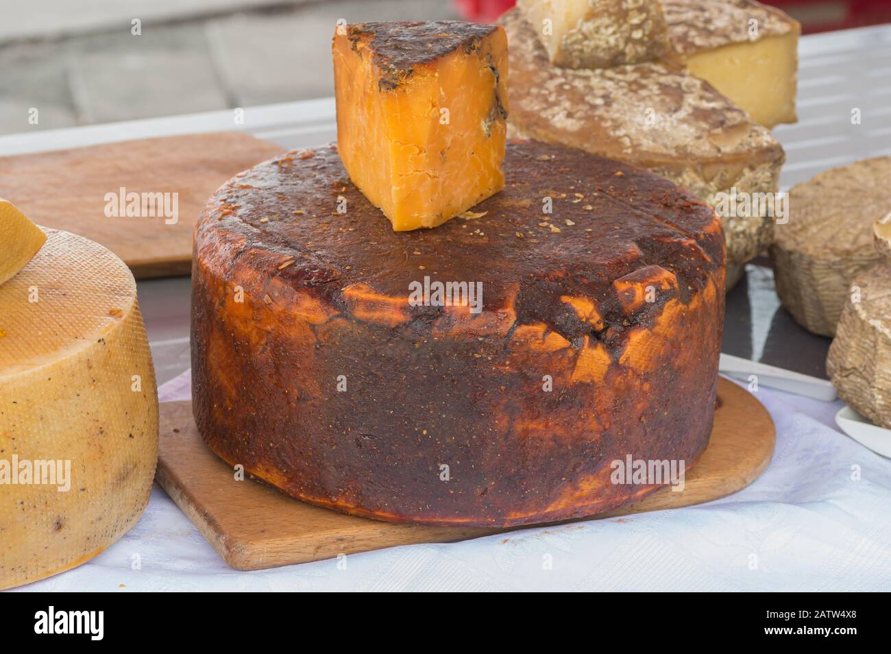 Handmade heads of Ukrainian farmer cheese closeup Stock Photo Alamy
