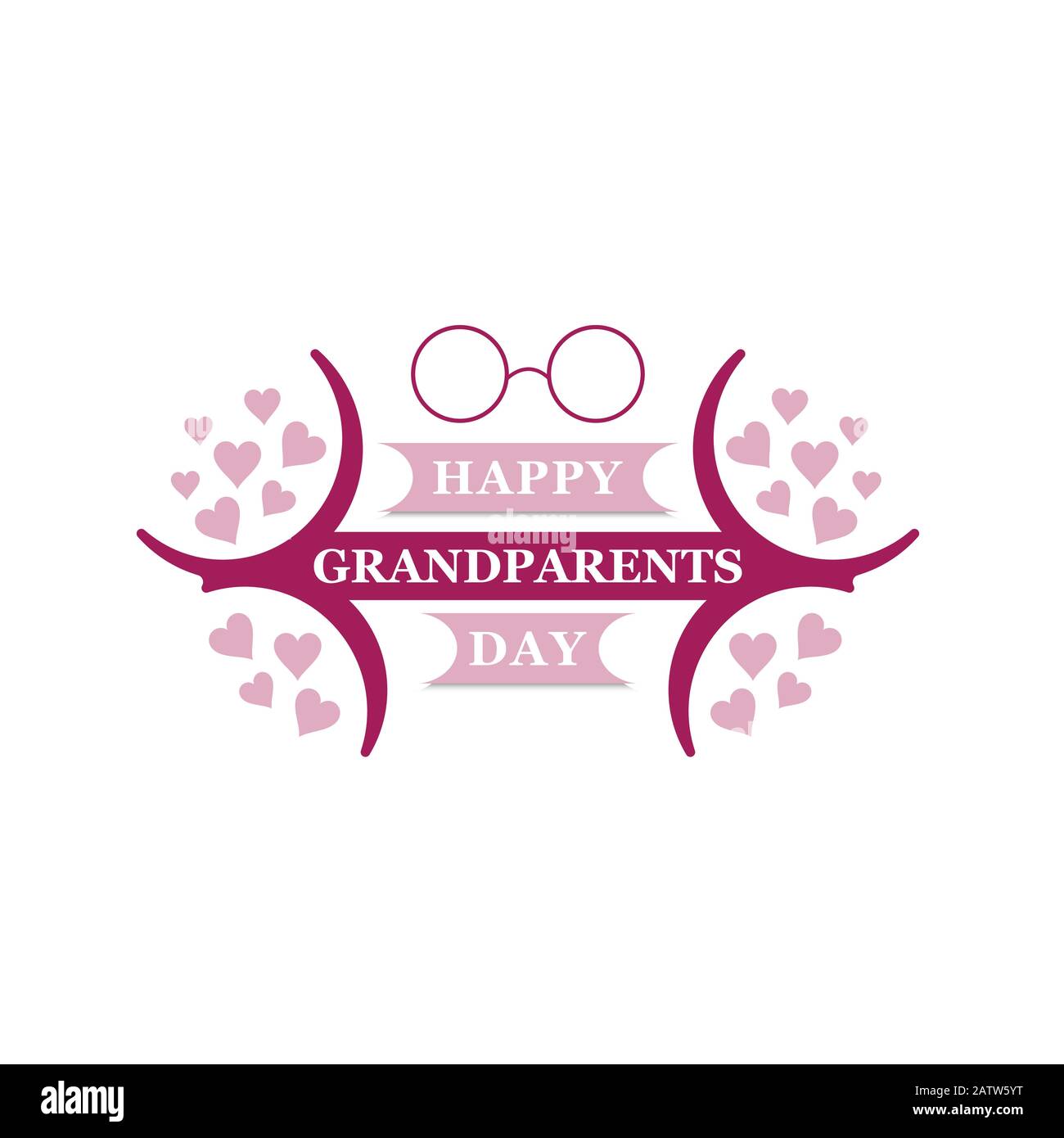 Grandma and grandpa vector illustration. Design for grandparents day greeting card, flyer, poster, banner or t-shirt. Older persons. Stock Vector