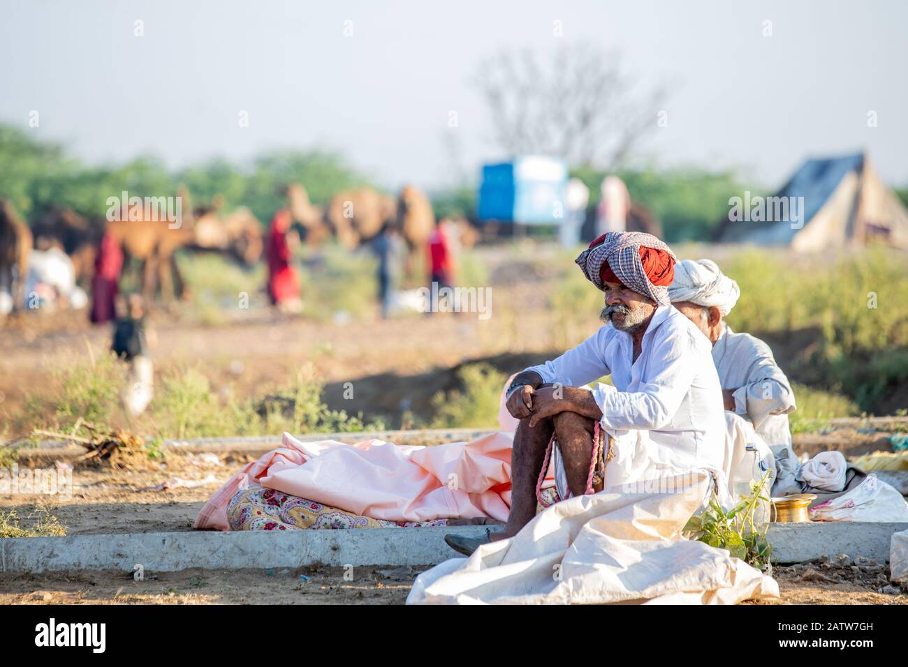 Indian farmer white turban in hi-res stock photography and images - Alamy