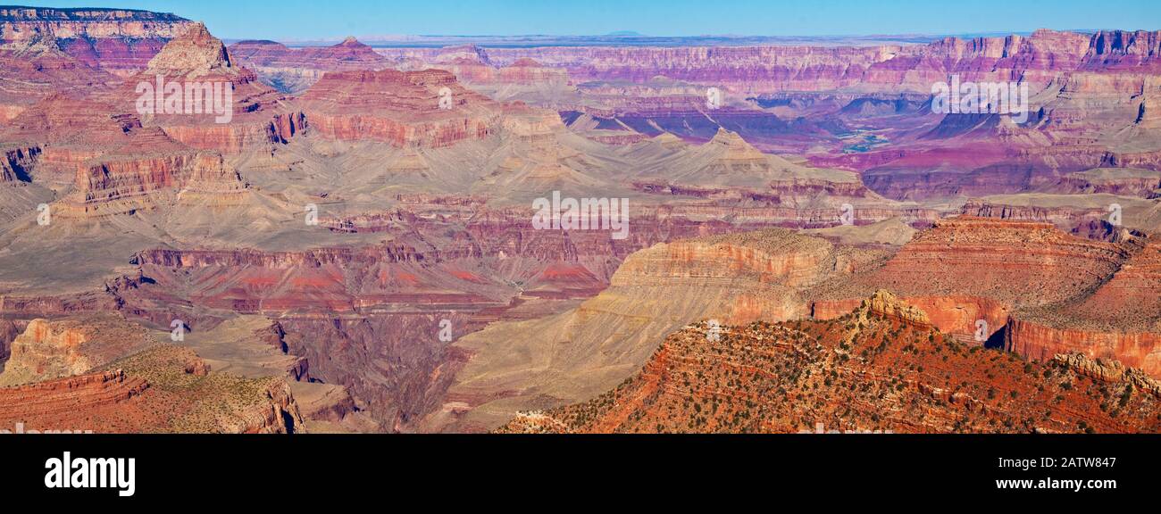 Southern Rim Gr Panoramic view of the Grand Canyon from the southern rim Stock Photo ...
