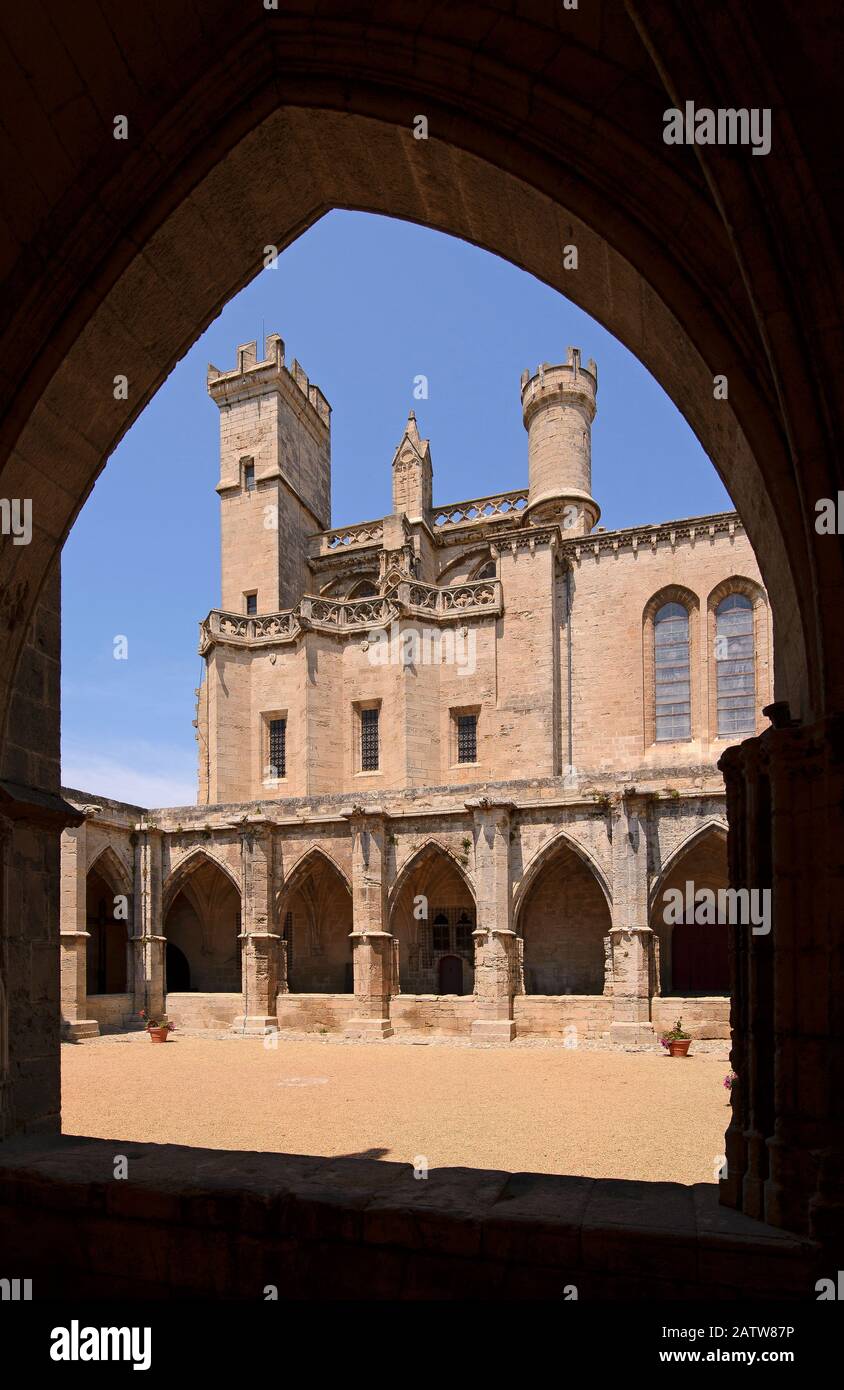 Kathedrale Saint-Nazaire, Béziers, Languedoc-Roussillon, Frankreich, Europa Stock Photo