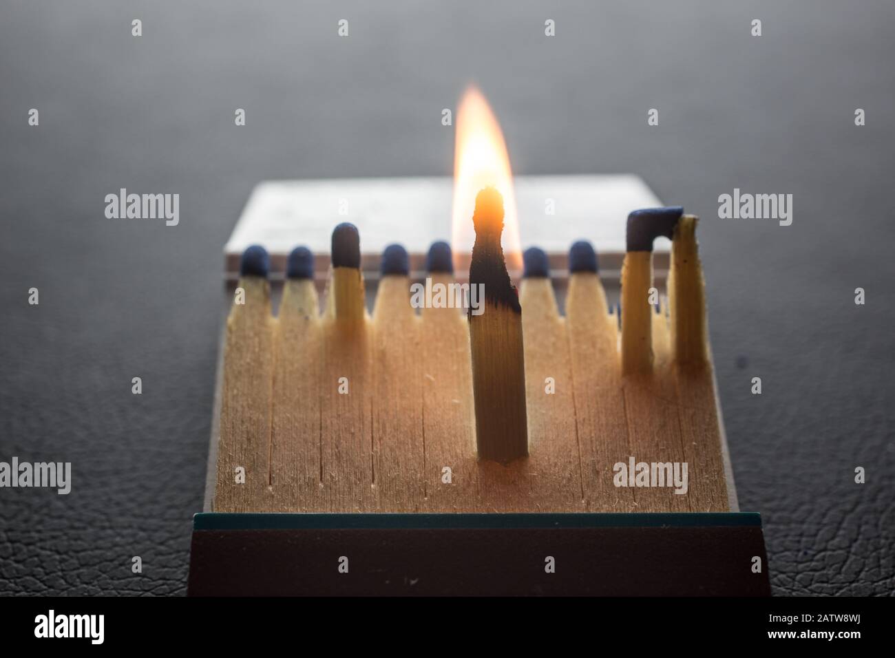 Matchstick letter with matches and flame Stock Photo - Alamy