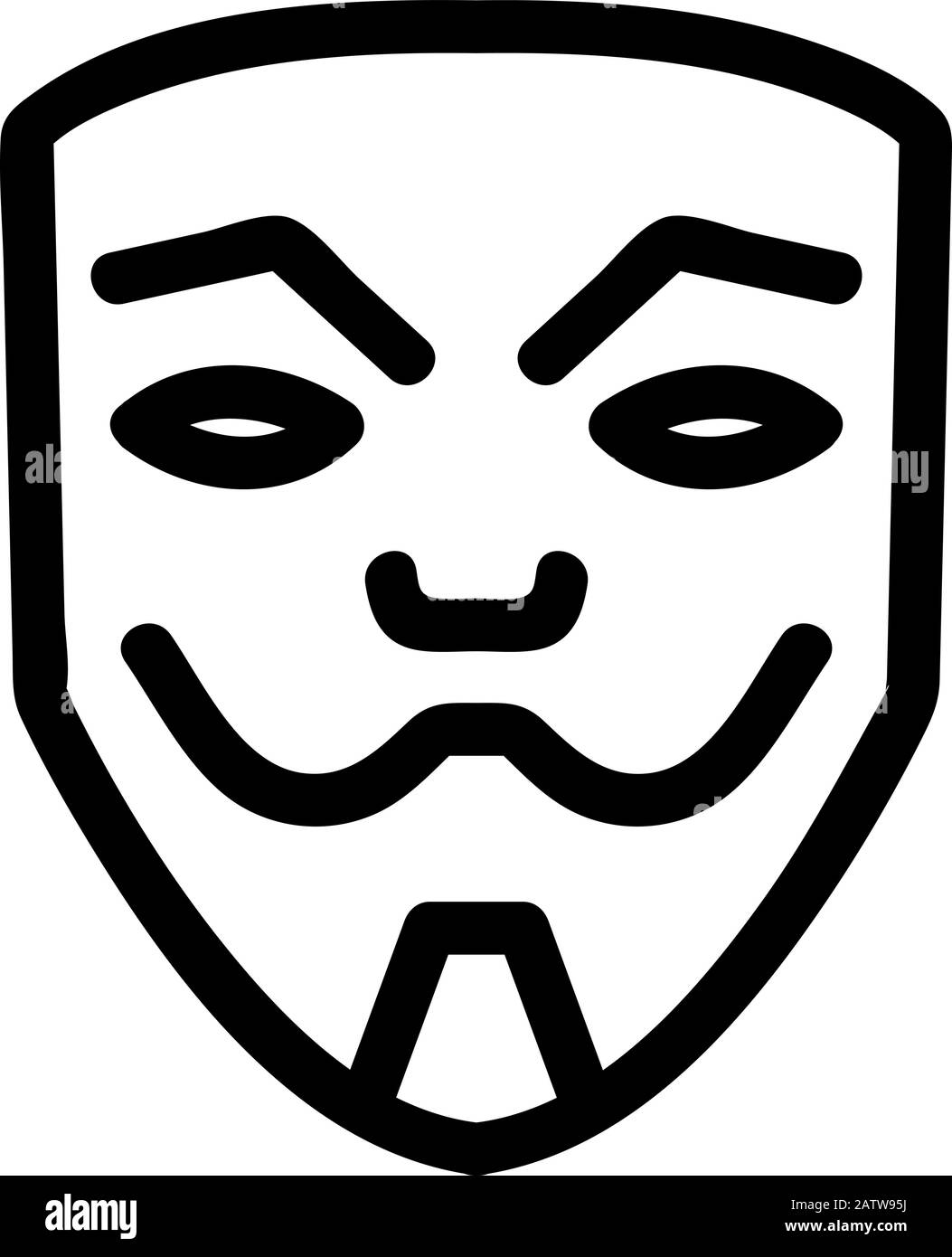 Mask anonymous vector icon. Isolated contour symbol illustration Stock  Vector Image & Art - Alamy