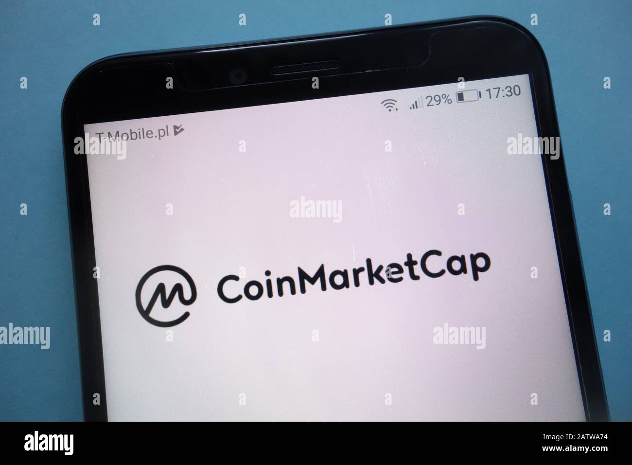CoinMarketCap logo on smartphone Stock Photo