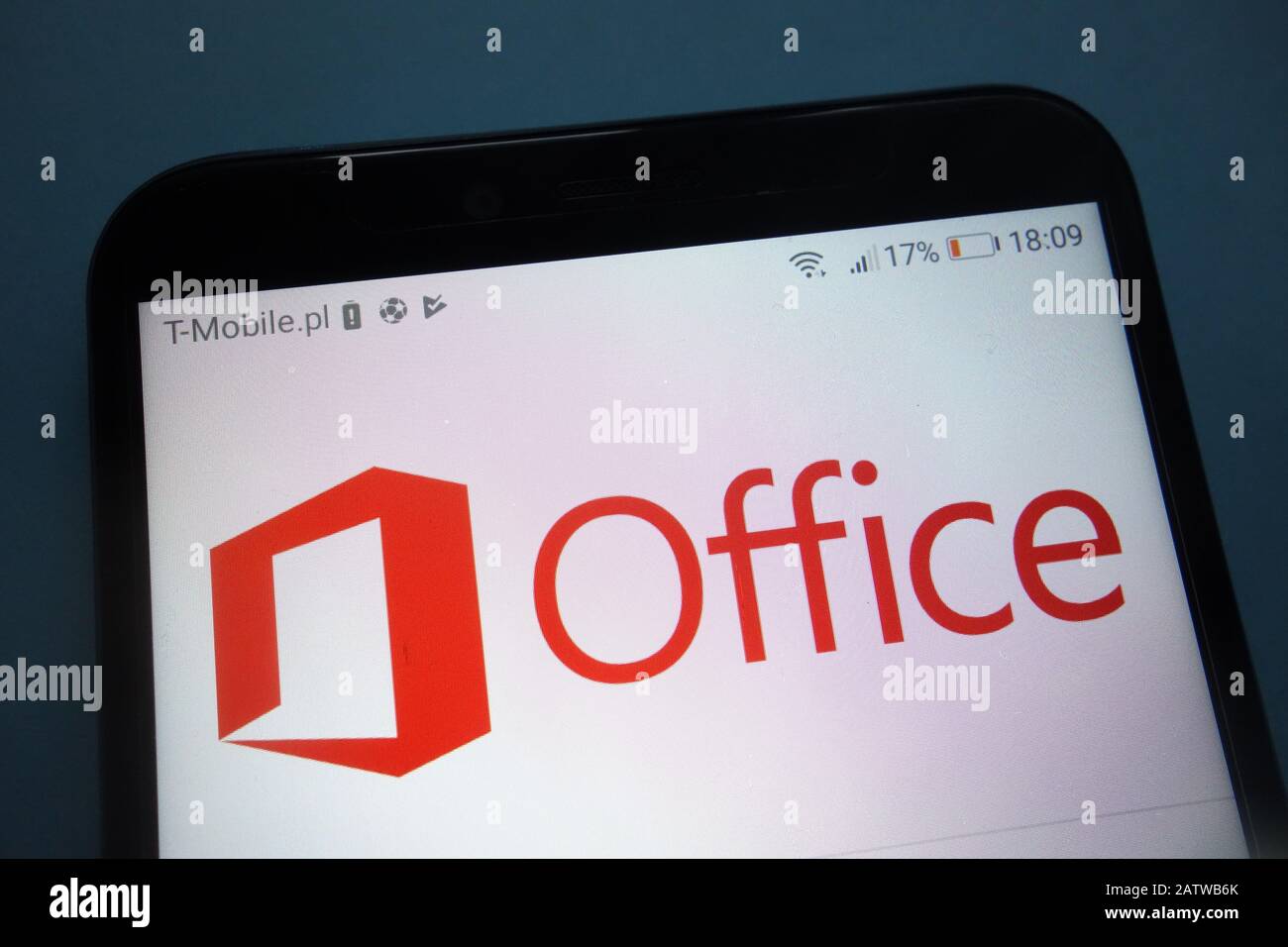 Microsoft Office logo on smartphone Stock Photo