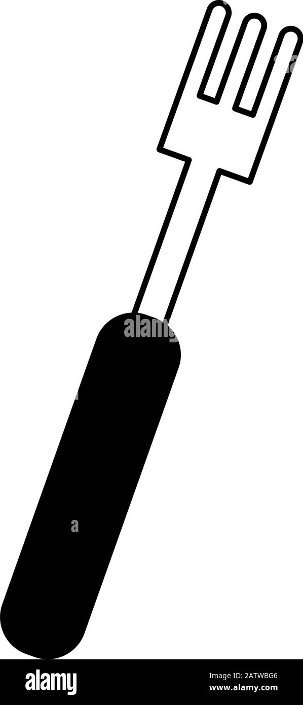 kitchen fork in white background vector illustration design Stock ...