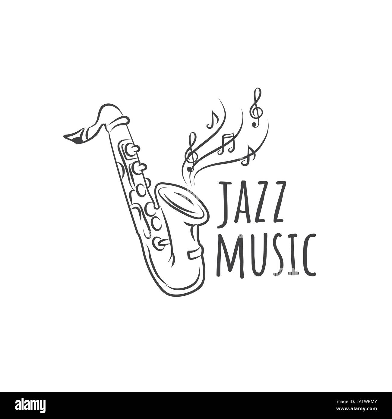 Saxophone Doodle, Hand Drawn Sketch, Vector Illustration Stock Vector Image & Art Alamy