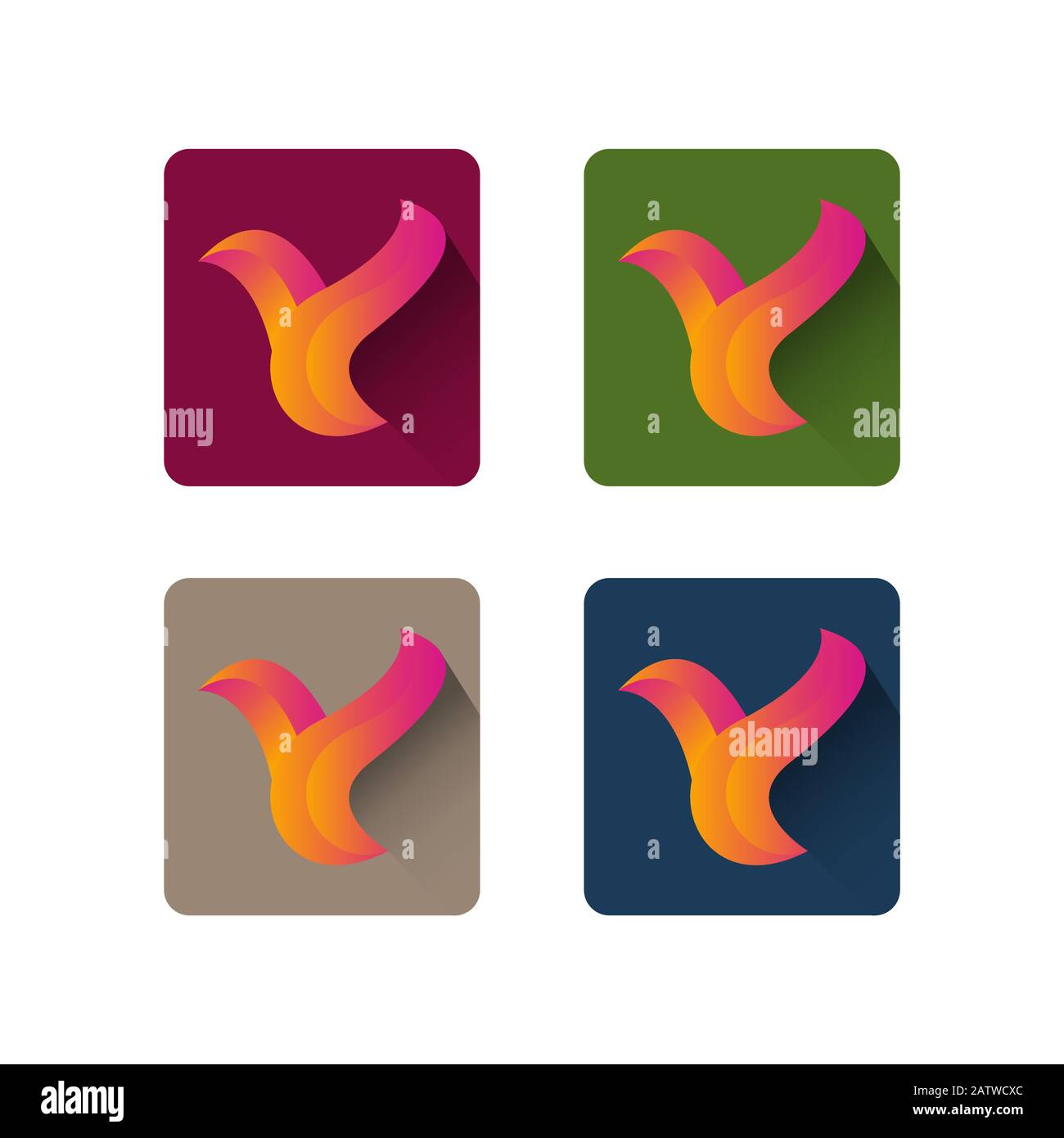 Y Letter logo, Minimal Logo app Stock Vector
