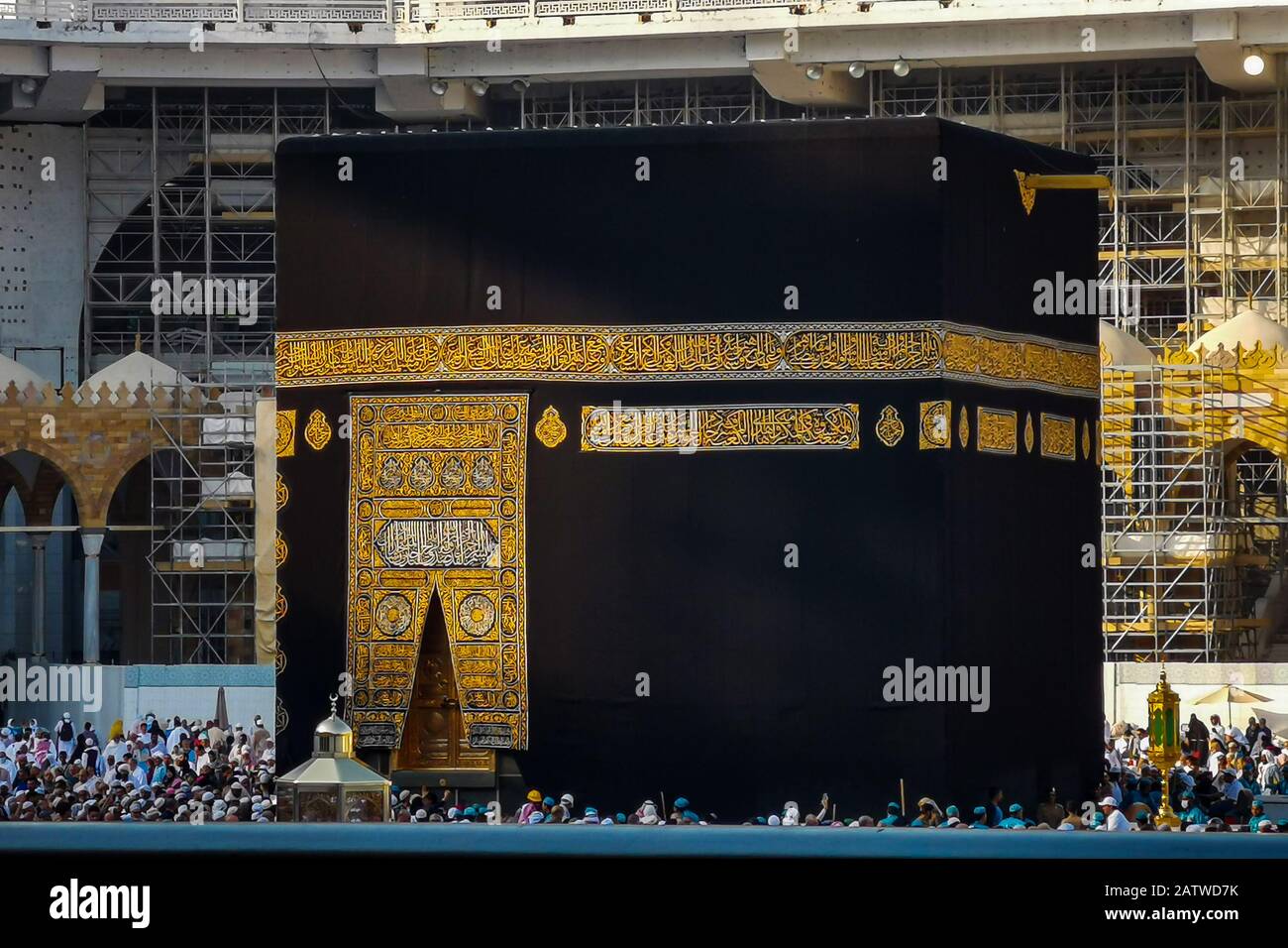 Kaaba view in Masjid Al Haram Makkah Masjid- Saudi Arabia. Stock Photo