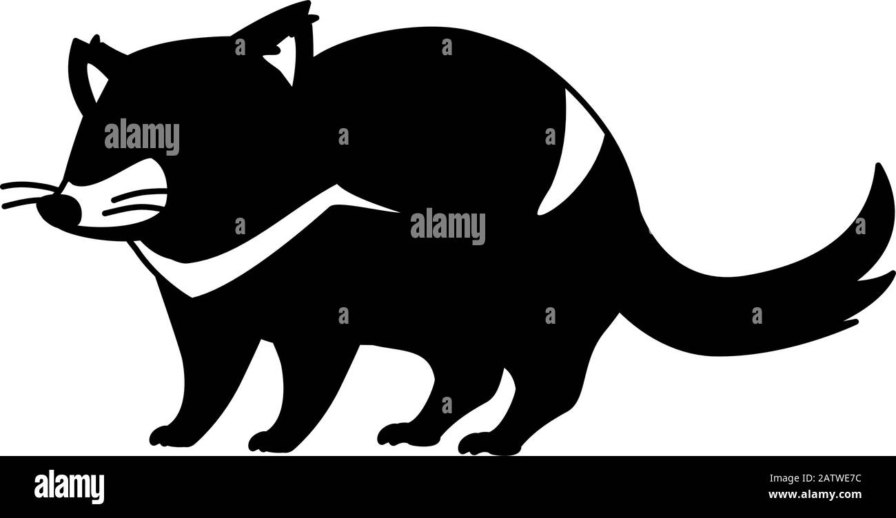 australian tasmanian devil on white background vector illustration ...