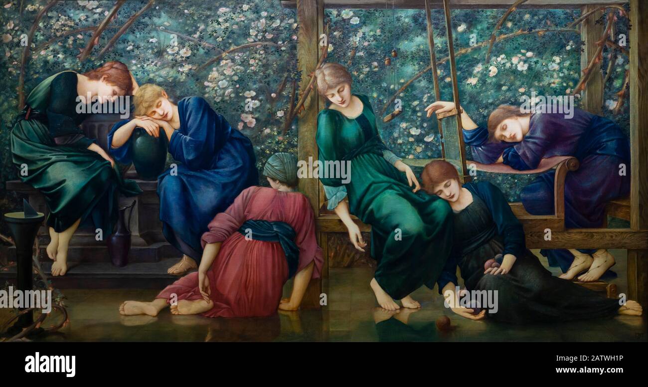 The Golden Court, from the Briar Rose Series, Edward Coley Burne-Jones, 1894, Stock Photo