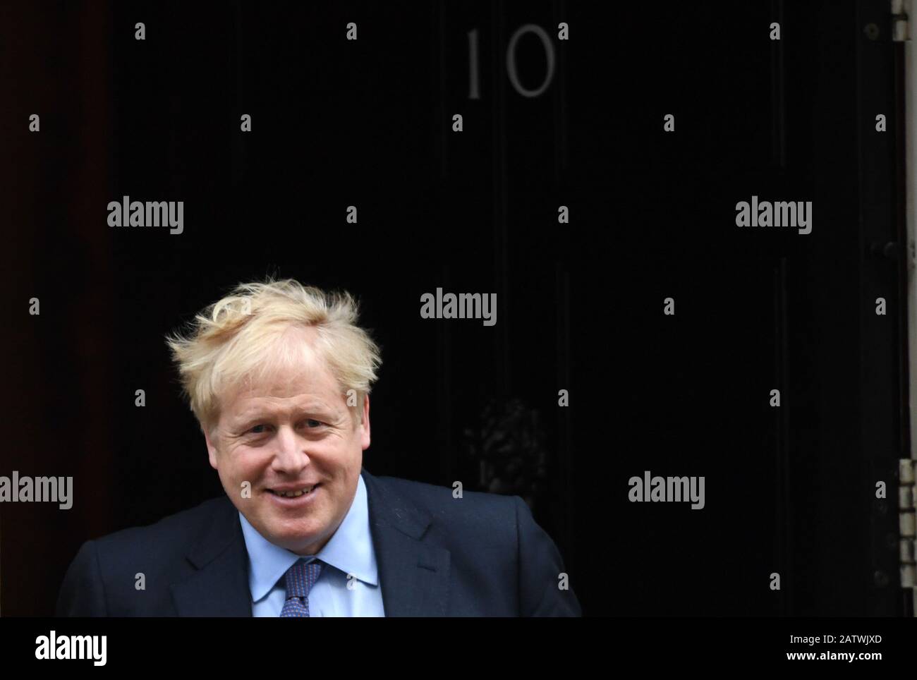 Prime Minister Boris Johnson leaves 10 Downing Street, London, for the House of Commons for Prime Minister's Questions. PA Photo. Picture date: Wednesday February 5, 2020. See PA story POLITICS PMQs. Photo credit should read: Stefan Rousseau/PA Wire Stock Photo