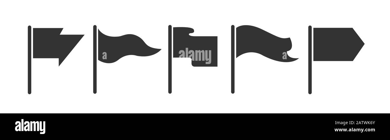 Different flag icons set. Set of vector flags. Waving Flag Icons for ...