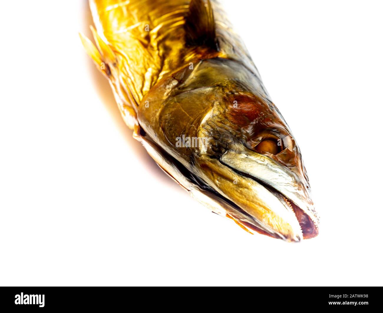 Mackerel Fish smoked isolated background Stock Photo Alamy