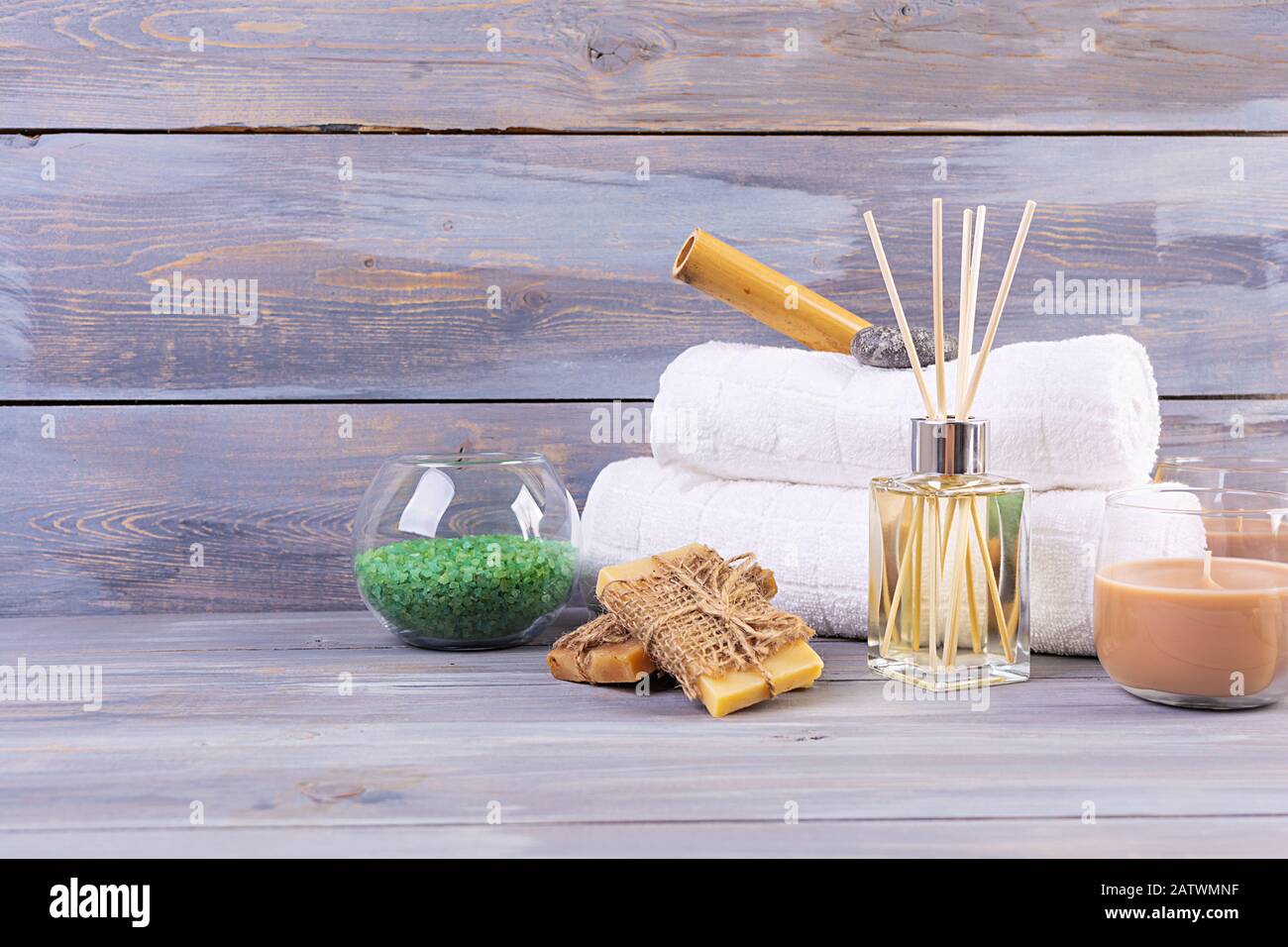 Bathroom Accessories Spa And Beauty Theatment Products Concept Of Natural Spa Cosmetics And Organic Threatment Bodycare Stock Photo Alamy