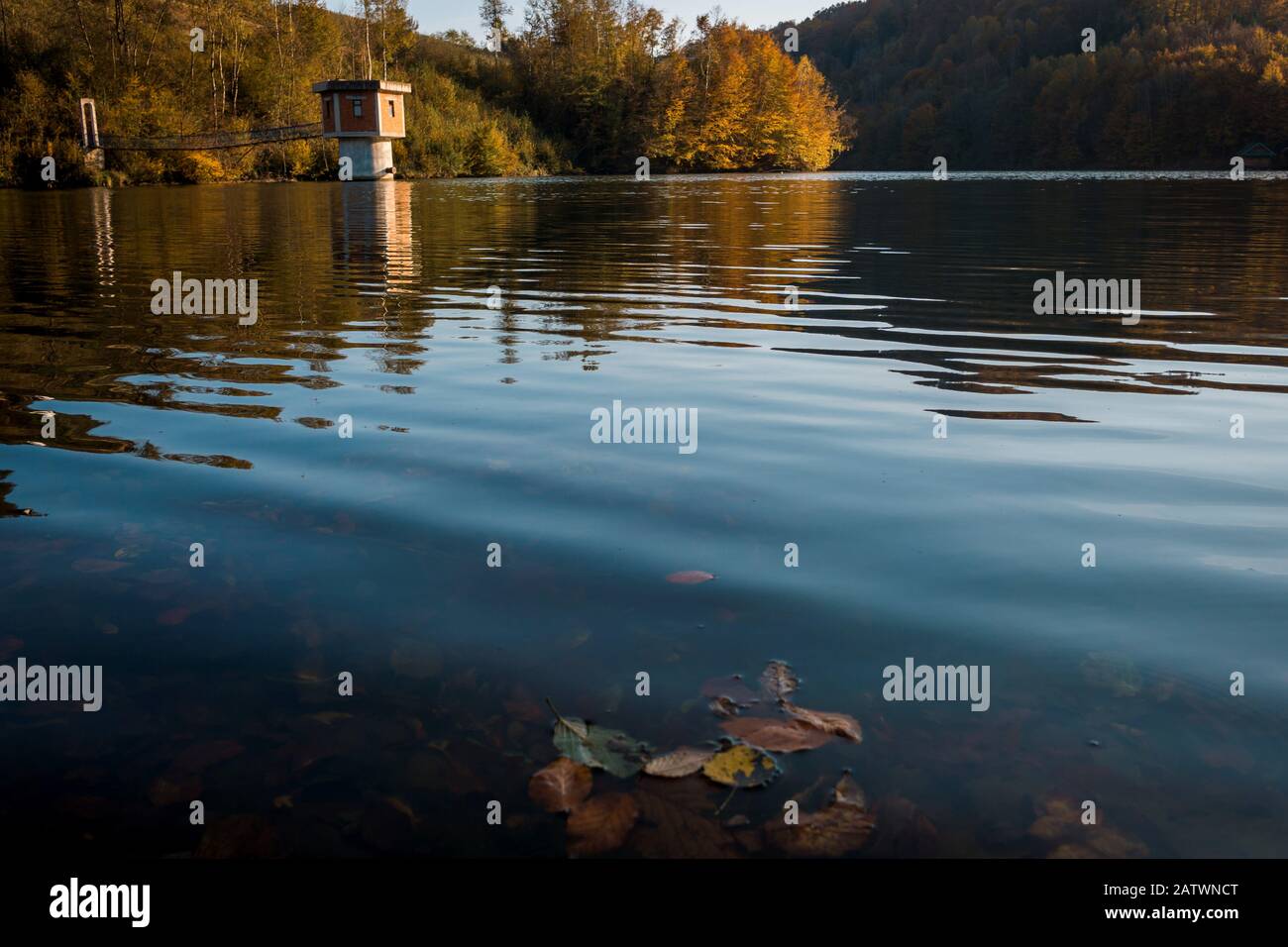 Man made lake in Serbia Stock Photo