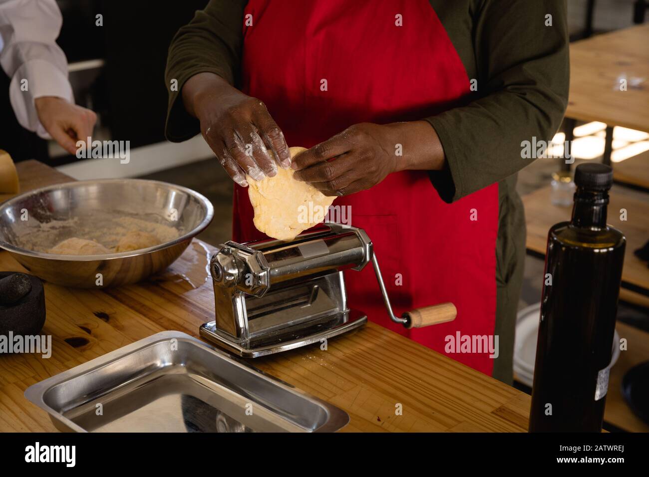 African chef cooking Stock Photo