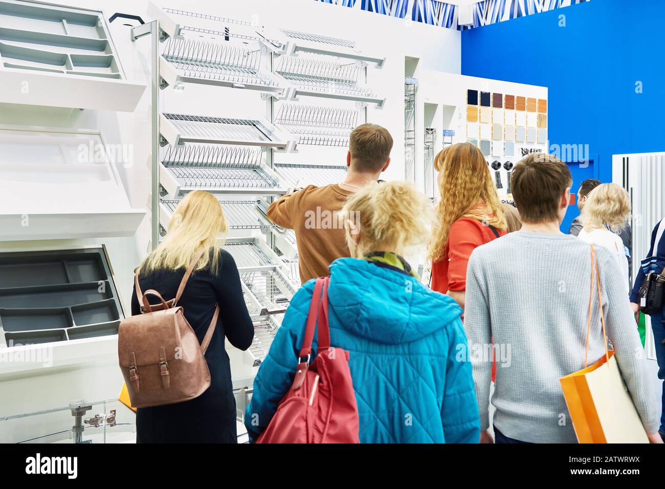 People buyers in the hardware store Stock Photo