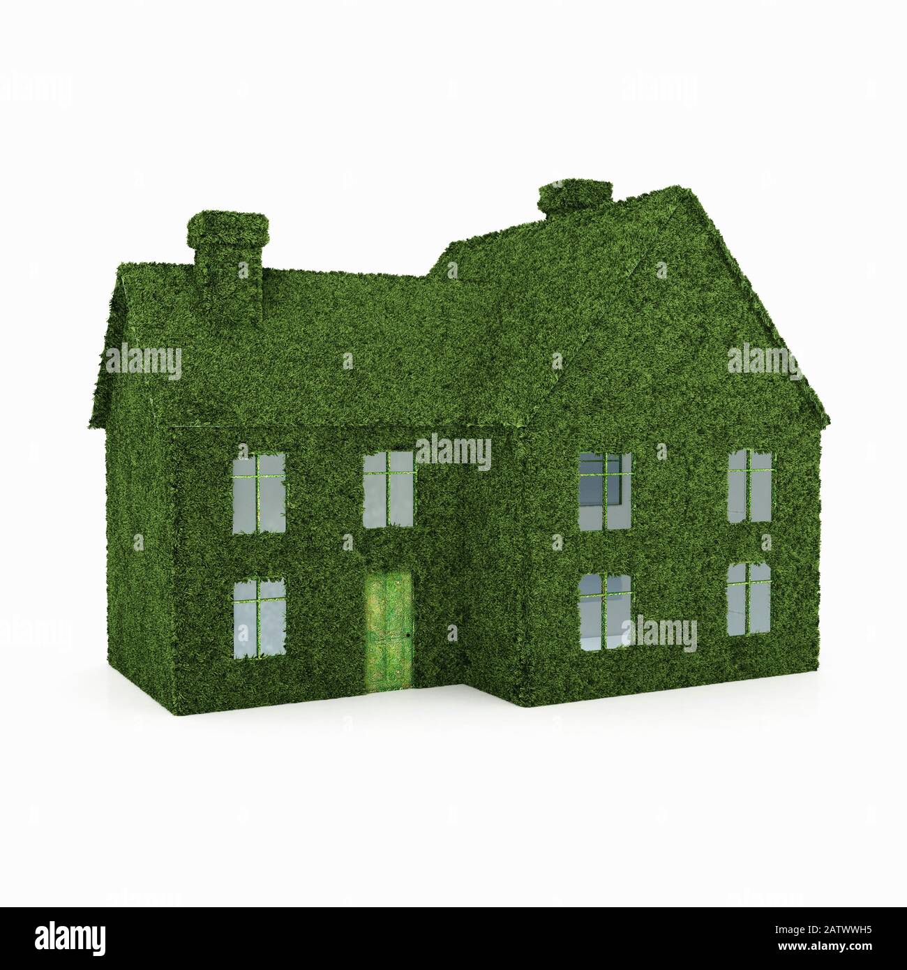 Eco house or eco home concept, green living Stock Photo