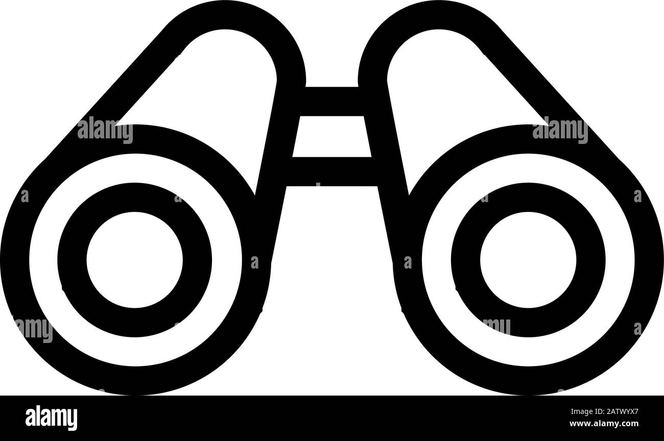 binoculars icon vector. Isolated contour symbol illustration Stock