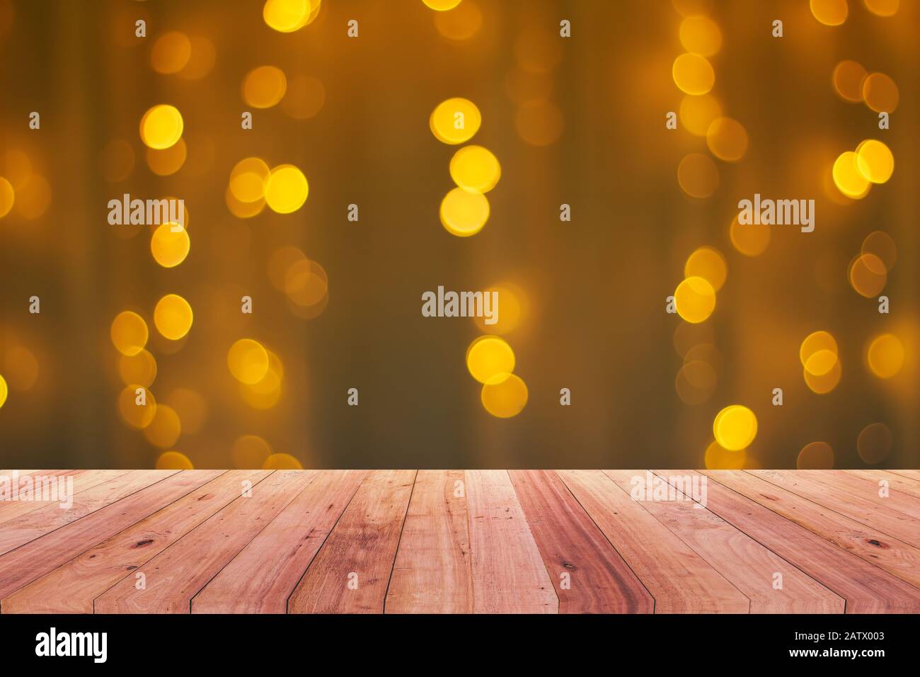 Wooden Table Top At Night In The Background Can Be Used For Displaying Or Editing Your Product Stock Photo Alamy